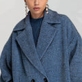 Cappotto Oversize Blu/Nero