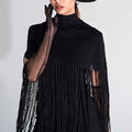 Fringed Cape – Nero