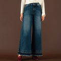 Wide-Leg Denim Jeans
