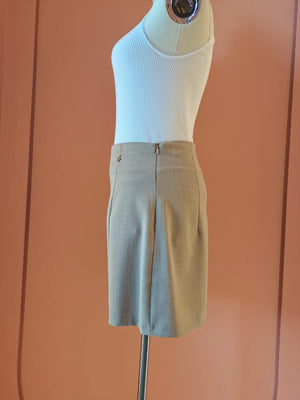 Beige Tailored Mini Shorts - ELLY
