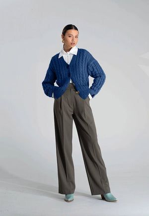 Cardigan Treccia Navy - ELLY