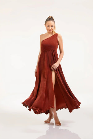 Draped Pleated Fabric Dress – ELLY - ELLY