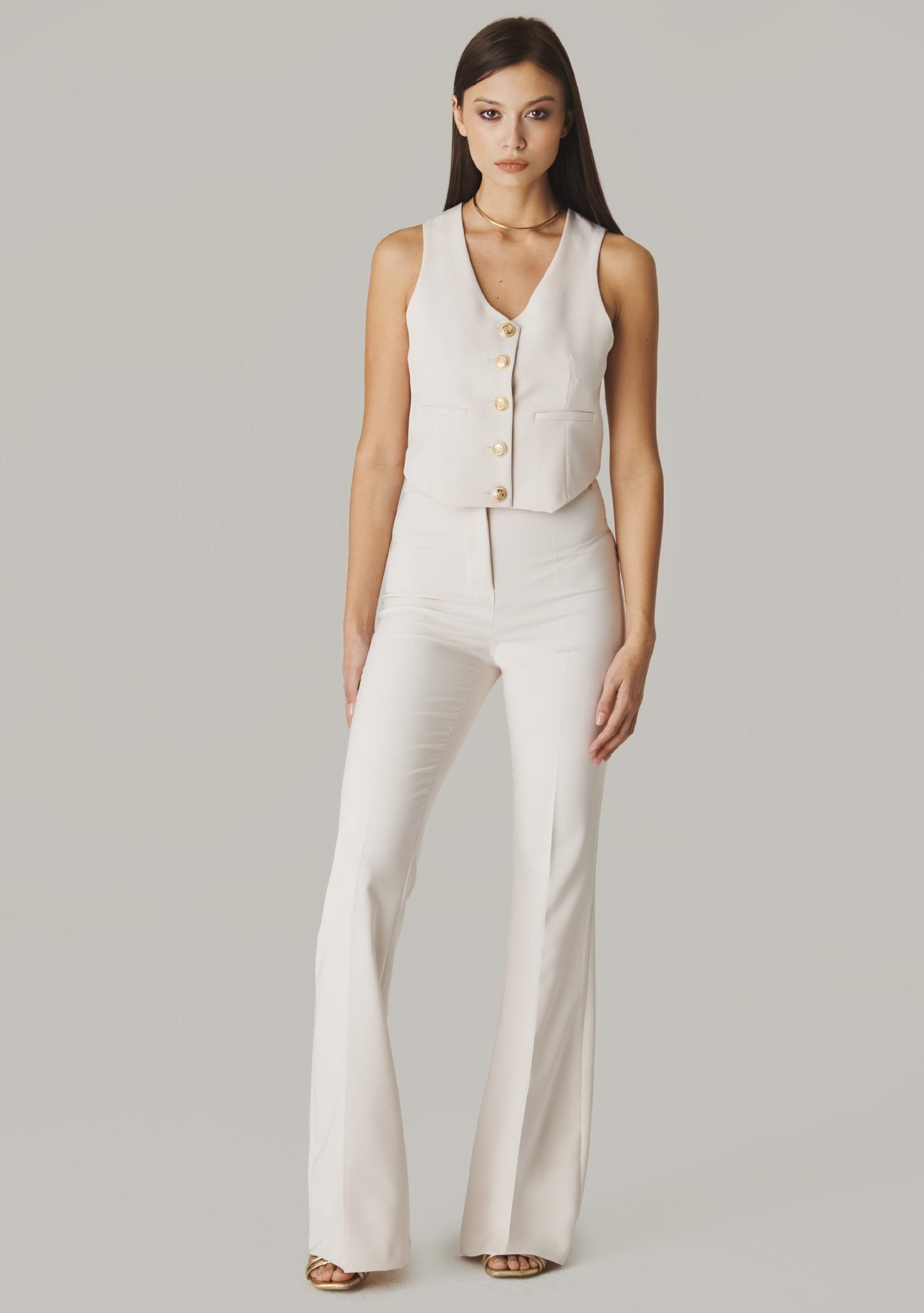 Eleganza Panna Sleeveless Vest - ELLY