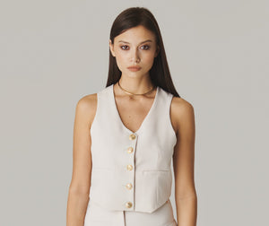 Eleganza Panna Sleeveless Vest - ELLY