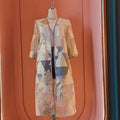 Golden Geometric Sheer Kimono - ELLY