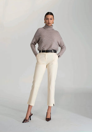 Maglia Collo Alto - Greige - ELLY