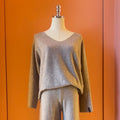 Maglia Oversize con Scollo Tortora - ELLY