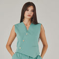 Menta Green Gilet - Verde Eleganza Collection - ELLY
