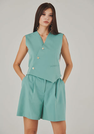 Menta Green Gilet - Verde Eleganza Collection - ELLY