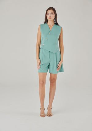 Menta Green Gilet - Verde Eleganza Collection - ELLY