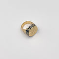 Rhodium - Coated Brass Ring - ELLY