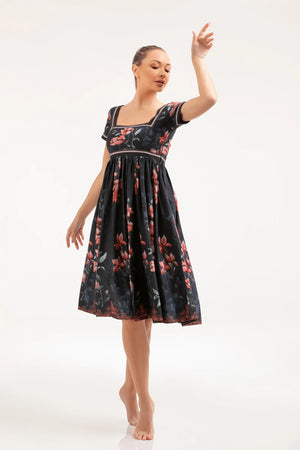 Vintage Floral Square - Neck Dress – ELLY - ELLY