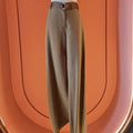 Wide - Leg Tailored Pants – Verde - ELLY