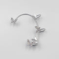 18 karat gold plated earrings adorned with crystal ornaments - ELLY