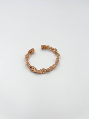 Rose Gold Color Copper bracelet coated in rhodium - ELLY