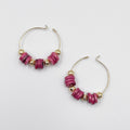 Stunning earrings, featuring an 18-karat gold-plated chain and gorgeous colored nacre stone - ELLY