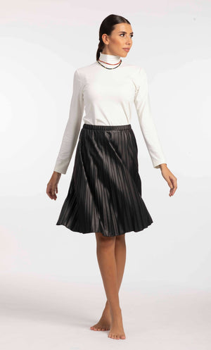 White Classic Style Blouse - ELLY