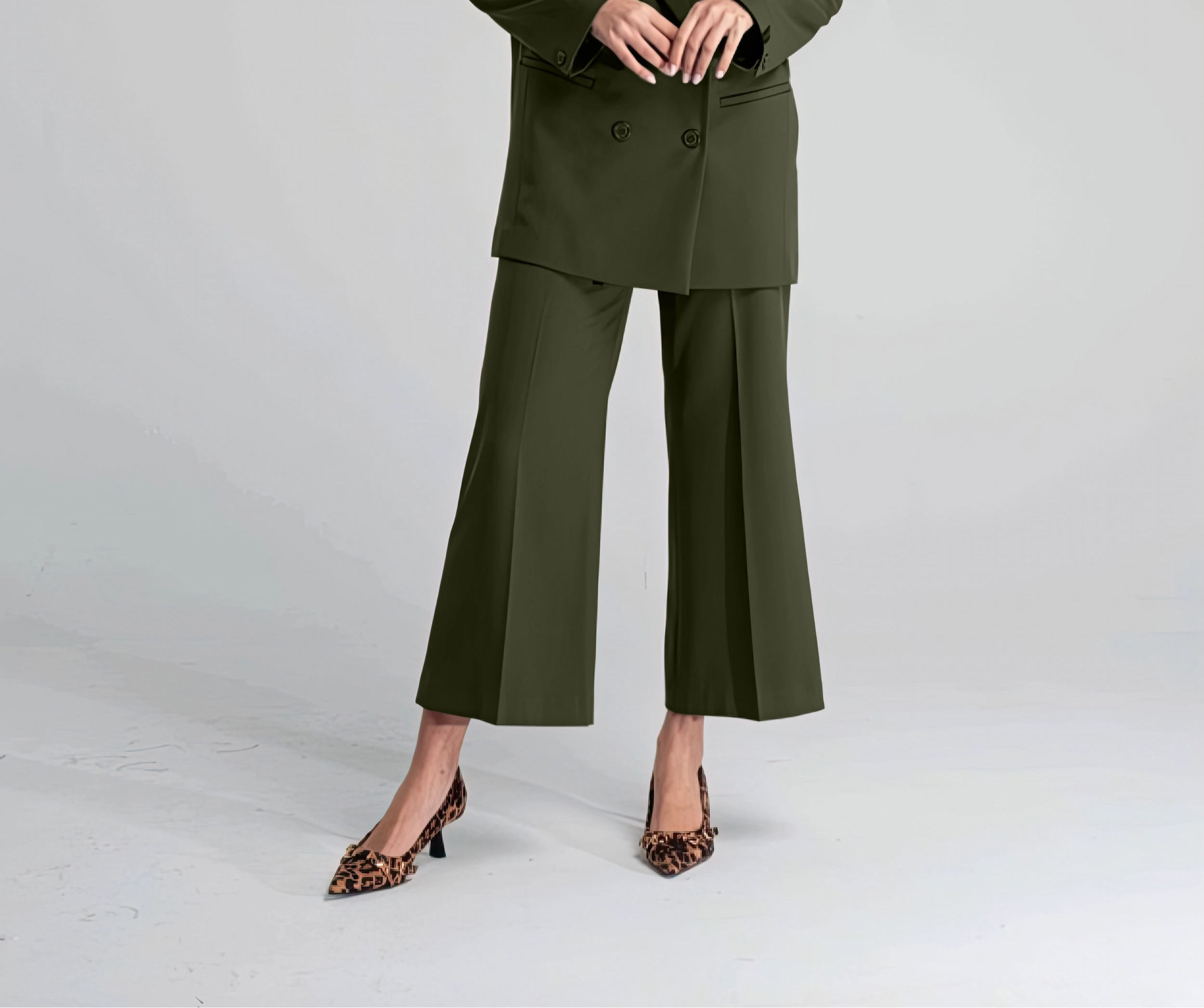 Pantaloni Fluido Verde