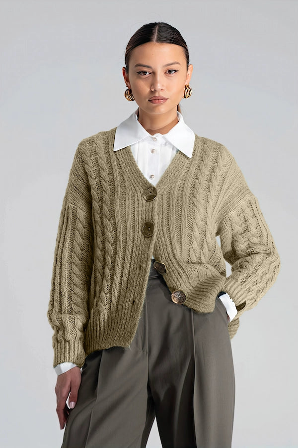 Cardigan Treccia Beige