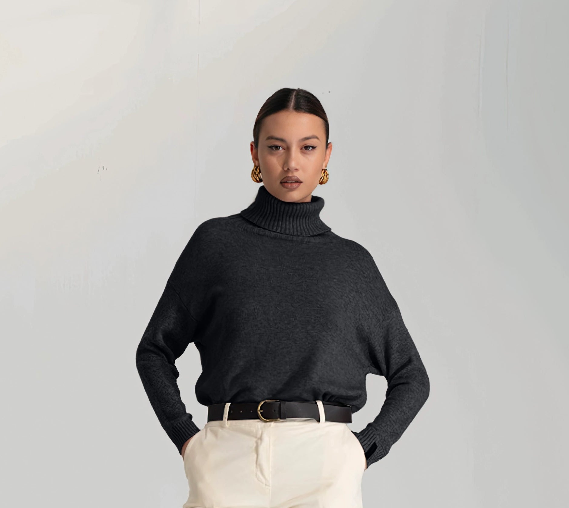 Maglia Collo Alto - Nero