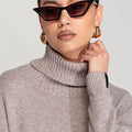 Maglia Collo Alto - Greige