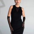 Abito Mini con Tulle Trasparente - ELLY