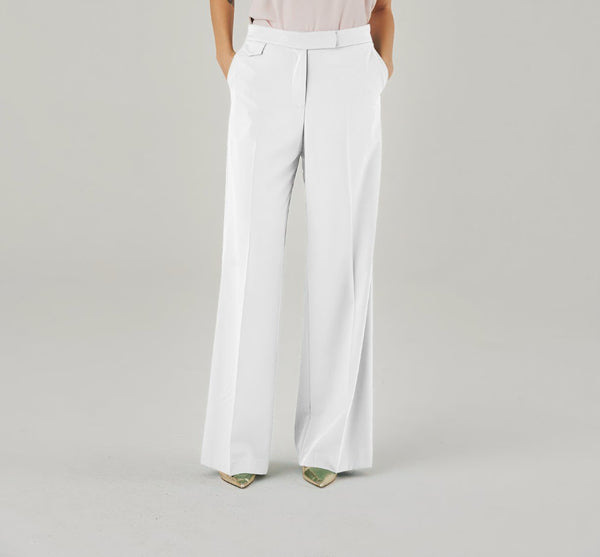 AquaBianco Italian Wide-Leg Pants - ELLY