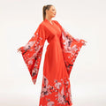 Crane Print Kimono Dress – ELLY - ELLY