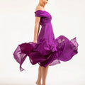 Draped Purple Dress – ELLY - ELLY
