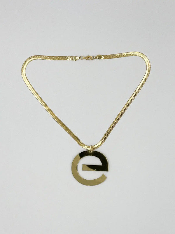 ELLY Necklace - 18 Karat Gold Plated Brass with ELLY Ornament Pendant