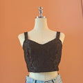 Lace Crop Top – Nero - ELLY