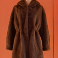 Luxora Plush Italian Hooded Coat – Moro Visone - ELLY