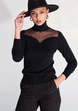 Maglia Trasparenza Nero - ELLY