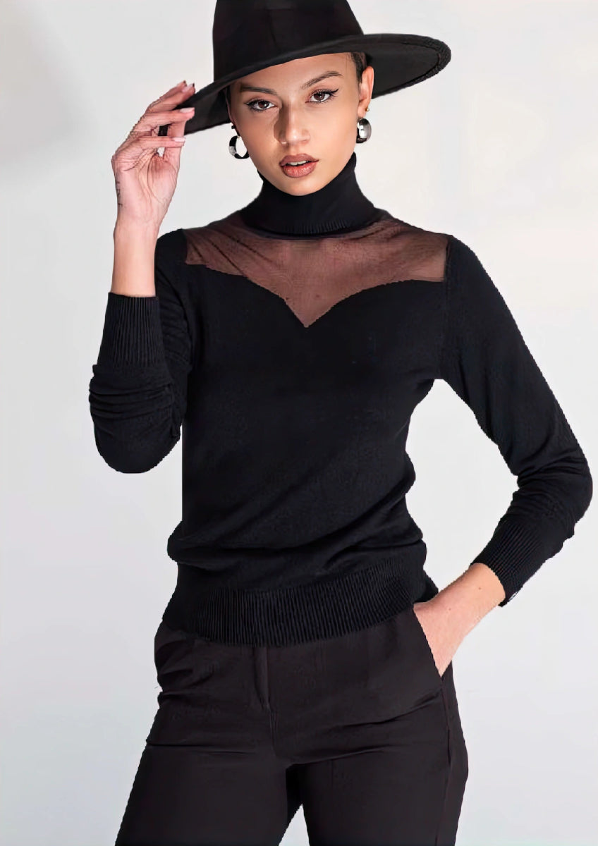Maglia Trasparenza Nero - ELLY
