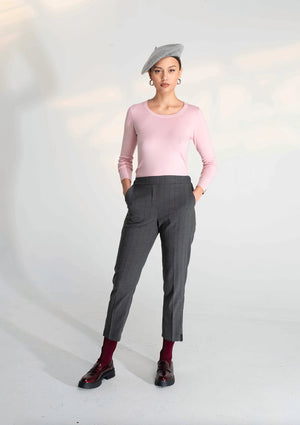 Pantaloni Gessati Grigio - ELLY
