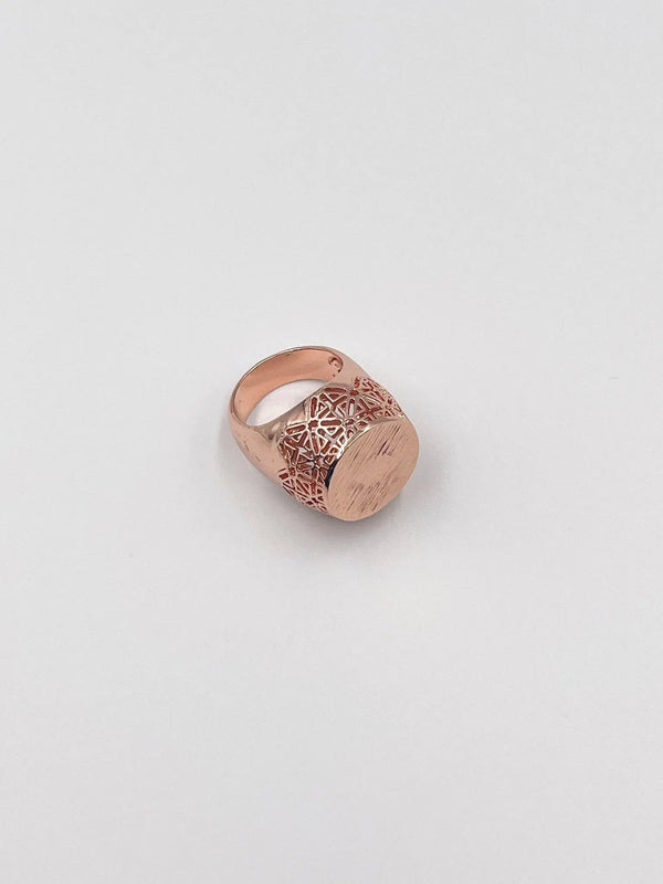 Rhodium - Coated Brass Ring - ELLY