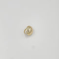 Rhodium coated brass ring - ELLY