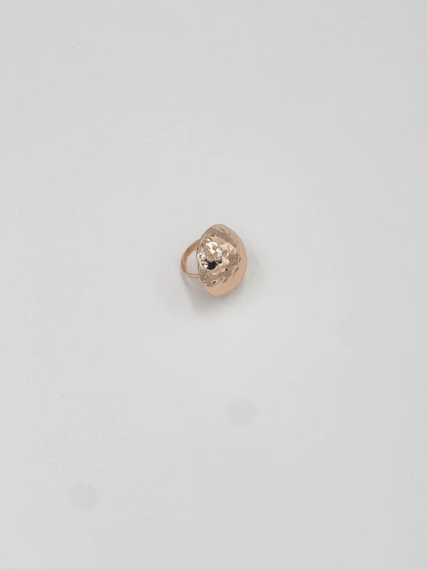 Rhodium coated brass ring - ELLY