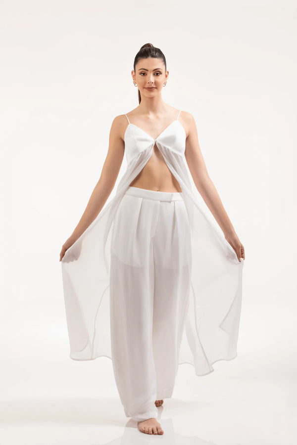 Satin White Two - Piece Set – ELLY - ELLY