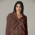 Sunshine Ready Marrone Linen Shirt - ELLY