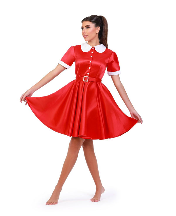 Vintage Whimsical Rouge Dress - ELLY