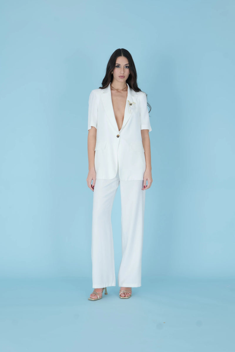 Wide - Leg Tailored Pants – Panna - ELLY