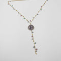 18-karat gold-plated chain necklace adorned with sparkling crystal ornaments and zircon stone - ELLY