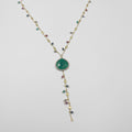 18-karat gold-plated chain necklace adorned with sparkling crystal ornaments and zircon stone - ELLY
