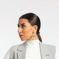 18 karat silver plated copper earrings - ELLY