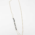 18k gold-plated necklace with crystal ornaments - ELLY