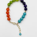 Agate and Turquoise Stone Bracelet, gold plated 18 karat - ELLY