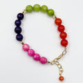 Agate Stone Bracelet, gold plated 18 karat - ELLY