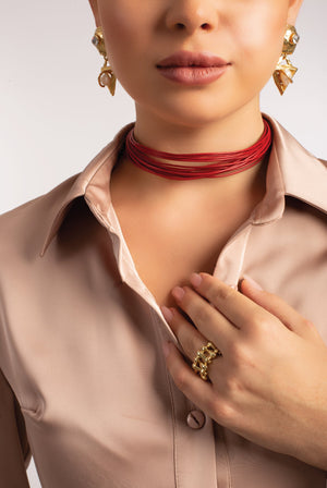 Beige Classic Satin Shirt - ELLY