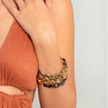 Black Copper bracelet coated in rhodium - ELLY